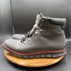 Cole Haan Zerogrand Hiker Men Size 10.5 M Ankle Boots C29486 Charcoal Leather